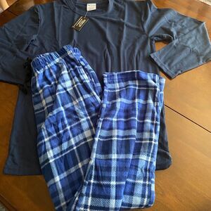 Men’s Essential Loungewear 2 Piece Sleepwear Set Size LargePocket Thermal New
